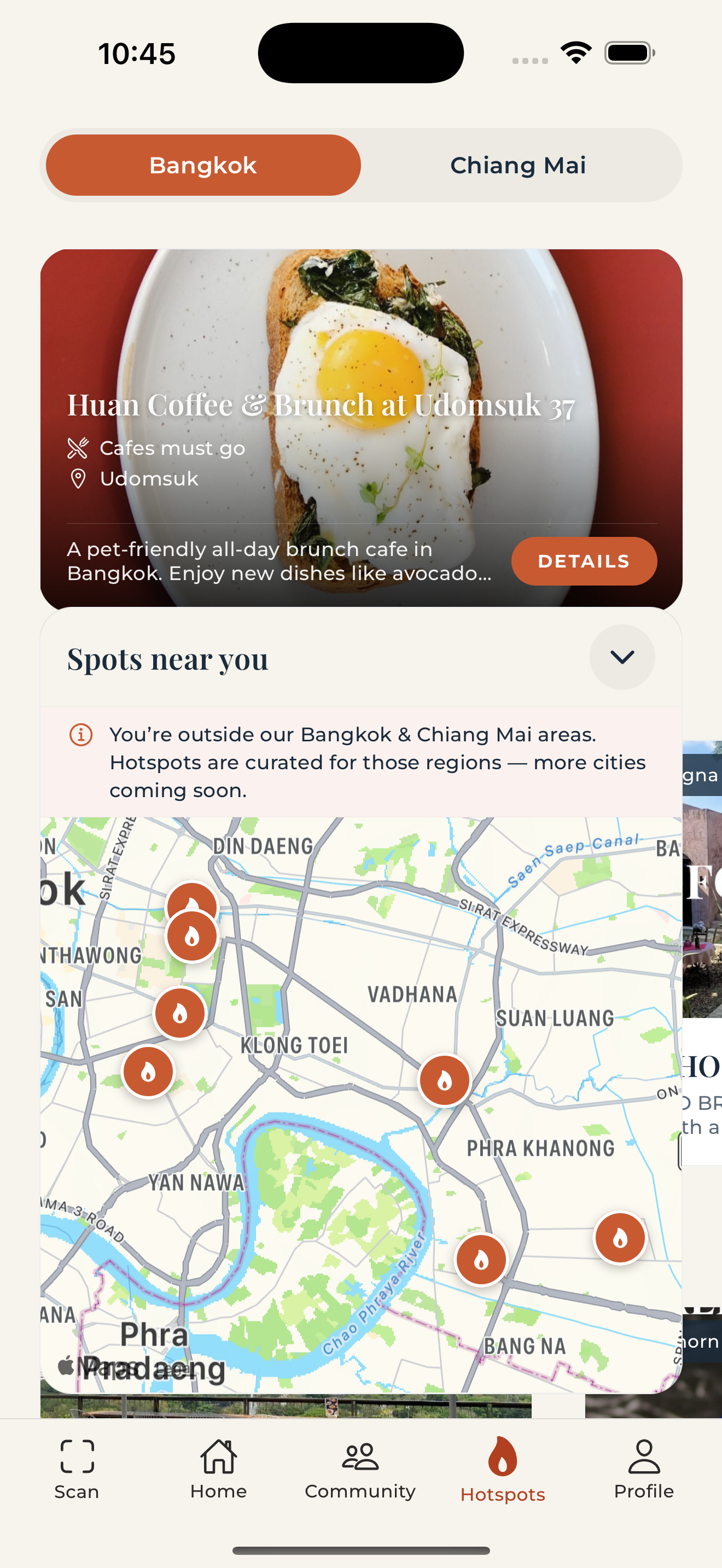 Live hotspot map